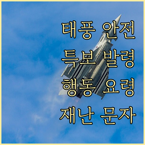 태풍 안전 매뉴얼: 특보 발령 시 행동 요령과 재난 문자 활용