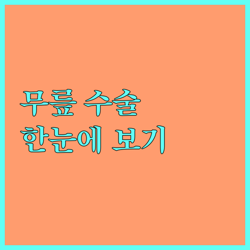 2025 노인 무릎 수술 지원: 신청 조건, 지원 내용, 절차 한눈에 보기