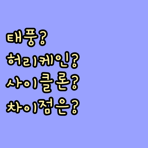 태풍, 허리케인, 사이클론 차이점 완벽 해부: 재해 대비