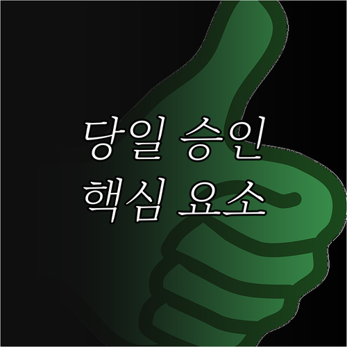 신용 점수, 소득, 부채: 당일 대출 승인 핵심 요소