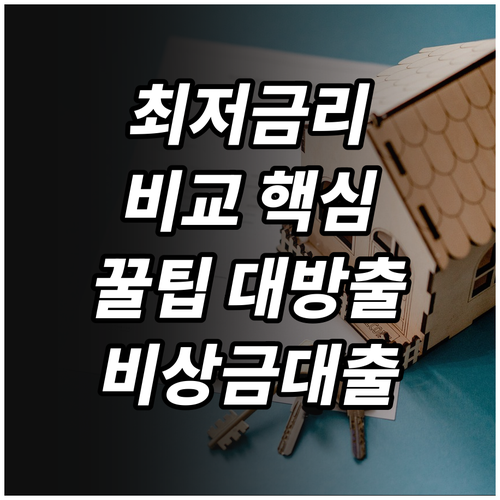 비상금대출 최저 금리 찾는 법: 핵심 비교 요소