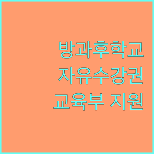 2025 방과후학교 자유수강권 교육부 지원 정책 파헤치기