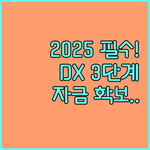 2025 소상공인 DX 성공 3단계 전략 재정 확보 방안