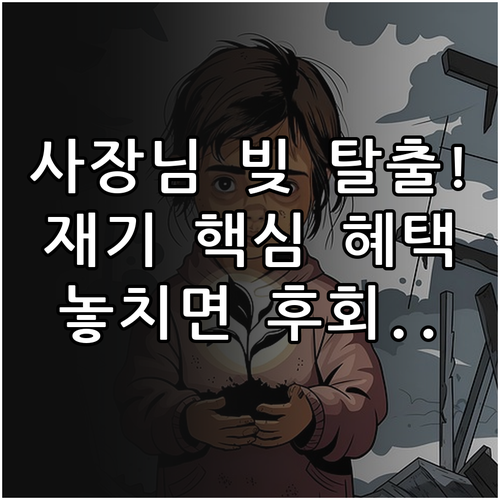 소상공인 금융 재기 발판: 부실 차주/우려 차주별 채무 혜택 비교