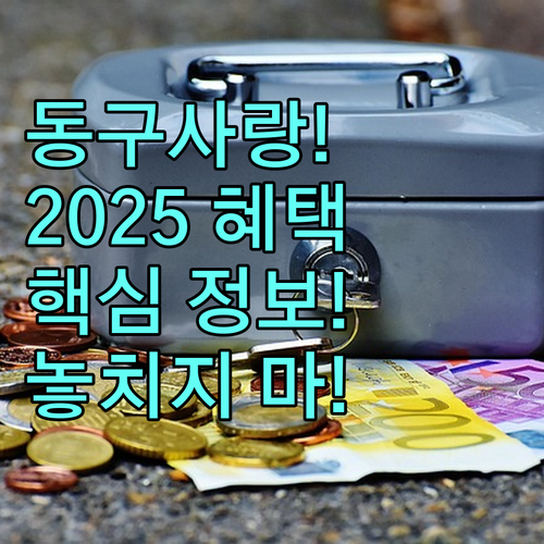 지역화폐 동구사랑상품권 2025년 주요 혜택 및 신청 안내