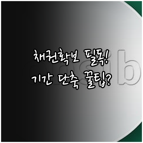 지급명령과 본안 소송 채권 확보 전략 및 기간 분석