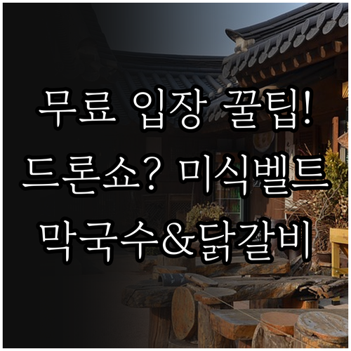 춘천 막국수 닭갈비 축제: 무료 입장, 미식 벨트, 드론쇼 프로그램