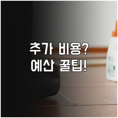20년 이상 구축 아파트 리모델링 시 추가 비용과 예산 책정 방법
