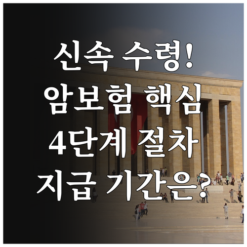 신속한 암보험금 수령을 위한 4단계 청구 절차와 지급 기간