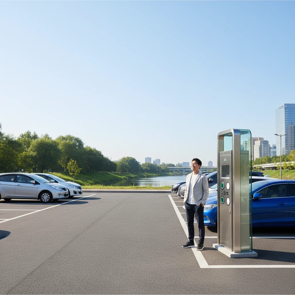 성복역 노상 공영주차장 전경